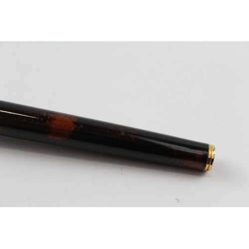 476 - Vintage Parker 85 Brown Chinese Lacquer Fountain Pen w/ 14ct Nib WRITING