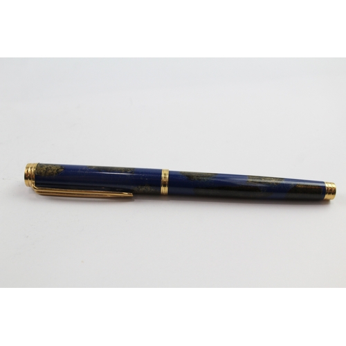 479 - Waterman Navy Lacquer Fountain Pen w/ 18ct Gold Nib WRITING