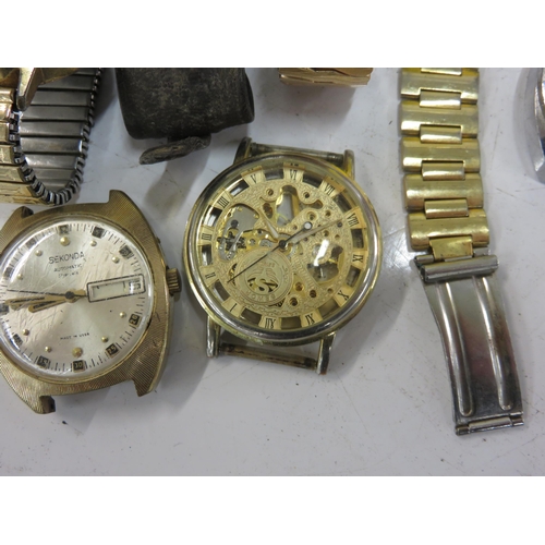 166 - Mens Assorted Mechanical Watches Spares/Repairs