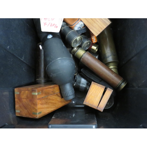 9 - Assorted Vintage Binoculars & Optical Equipment