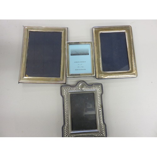 57 - Job Lot of .925 Sterling Silver Photograph Frames