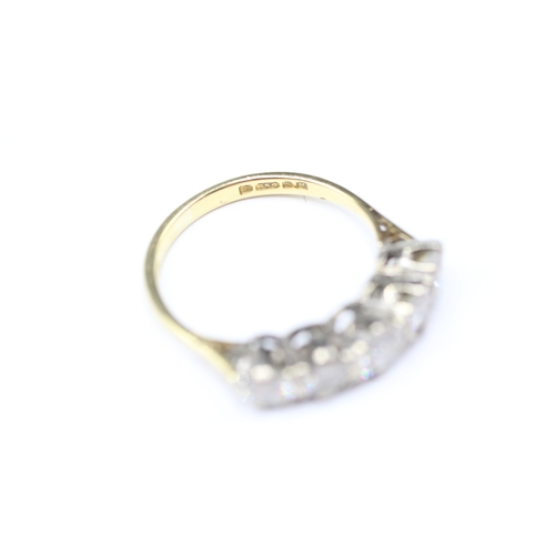 171 - 18ct gold diamond set five stone eternity ring (2.8g) Size L 1/2