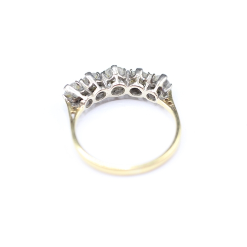 171 - 18ct gold diamond set five stone eternity ring (2.8g) Size L 1/2