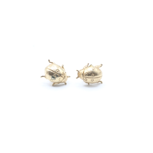 191 - 9ct gold ladybird stud earrings (3.3g)