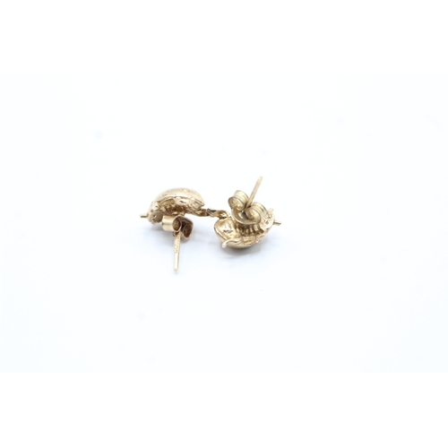 191 - 9ct gold ladybird stud earrings (3.3g)