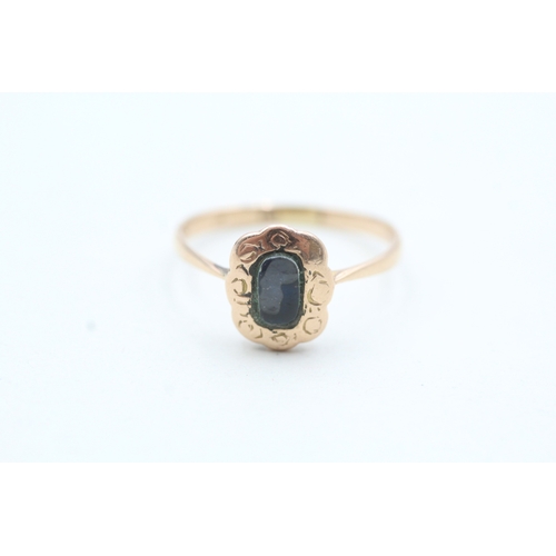 197 - 9ct gold antique mourning ring (2g) Size Q