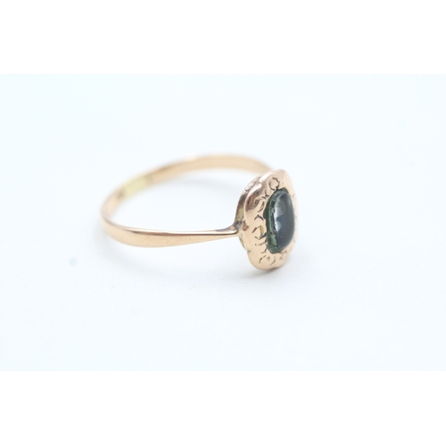 197 - 9ct gold antique mourning ring (2g) Size Q