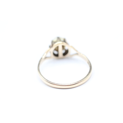 225 - 9ct gold vintage cultured pearl dress ring (2.5g) Size R