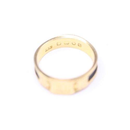 237 - 18ct gold antique mourning ring - as seen (3.8g)