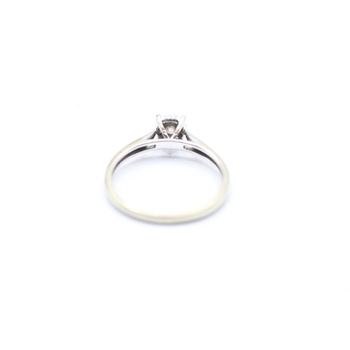 247 - 9ct gold diamond ring (1.4g) Size L 1/2