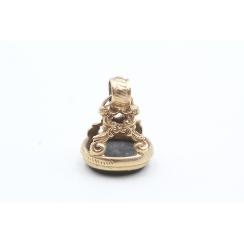 35 - 9ct gold onyx fob seal (3.5g)