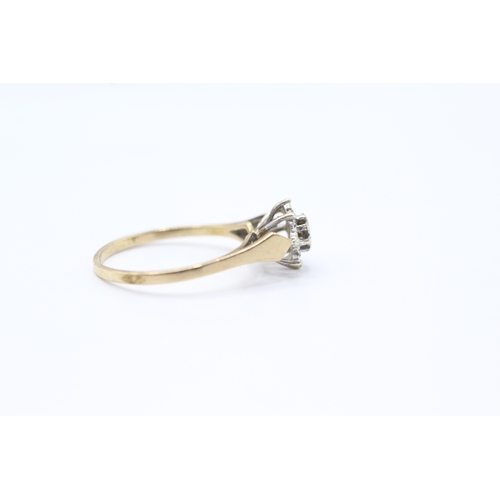 41 - 9ct gold diamond ring (1.6g) Size N