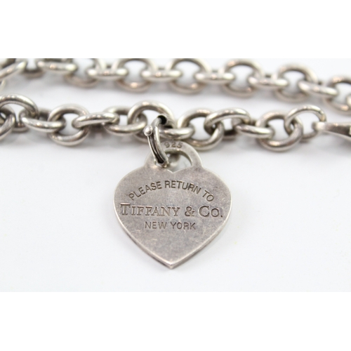 267 - Tiffany & Co Sterling Silver Belcher Link Bracelet w/ Heart Tag 30g