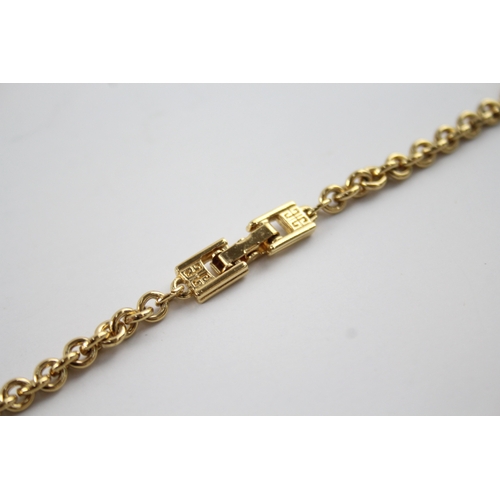 301 - Givenchy Gold Tone Necklace w/ Simulated Pearl Pendant 59g