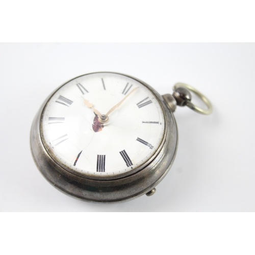 428 - Vintage 925 Silver Verge Fusee Pocket Watch with 925 Case Key-Wind Untested