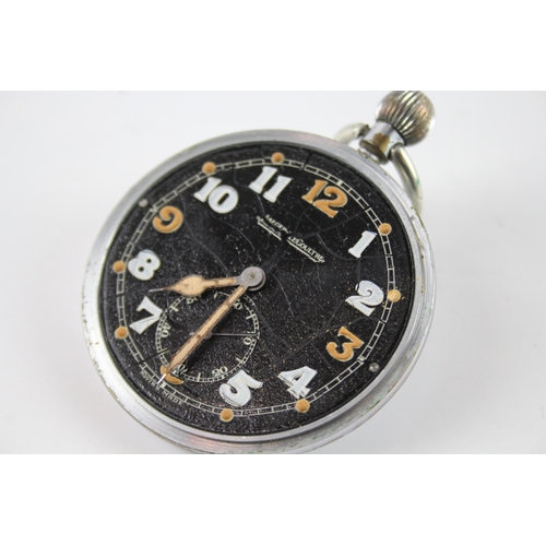 429 - Vintage Jaeger LeCoultre GSTP Military Issued Pocket Watch Hand-Wind WATCH RUNS