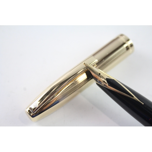 454 - Vintage Sheaffer Imperial Gold Plated Fountain Pen w/ 14ct Gold Nib WRITING