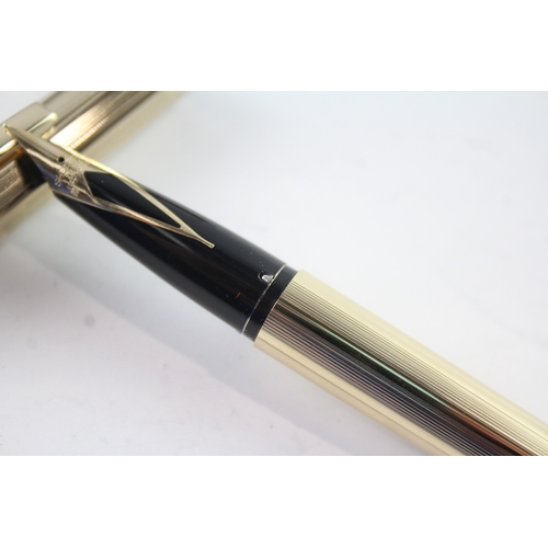 454 - Vintage Sheaffer Imperial Gold Plated Fountain Pen w/ 14ct Gold Nib WRITING