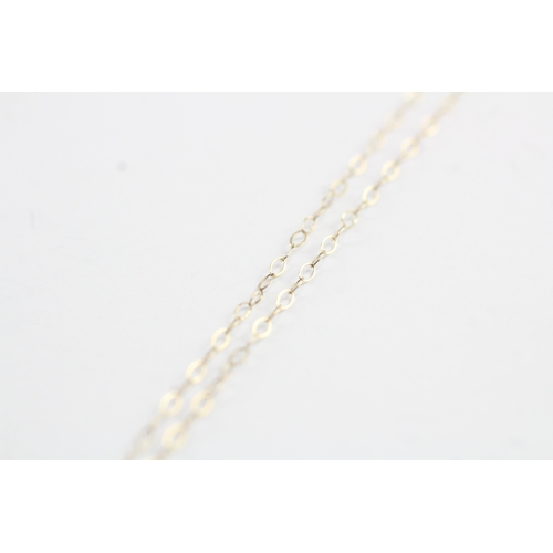 195 - 2x 9ct gold diamond earring & necklace set