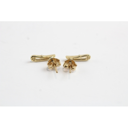 195 - 2x 9ct gold diamond earring & necklace set