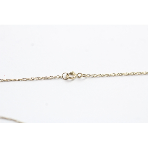 247 - 9ct gold moonstone pendant on chain