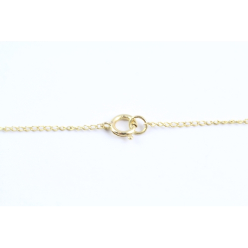 95 - 9ct gold diamond heart pendant on chain