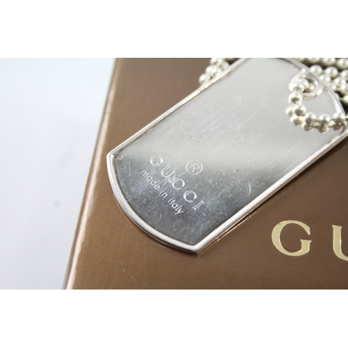 300 - Collection of Sterling Silver Gucci Dog Tag Jewellery inc. Box x 2 37g