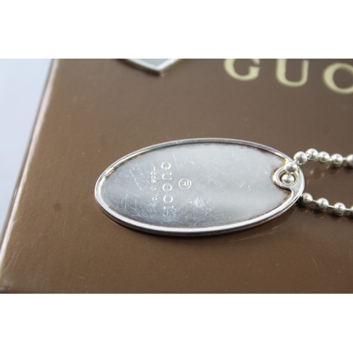 300 - Collection of Sterling Silver Gucci Dog Tag Jewellery inc. Box x 2 37g