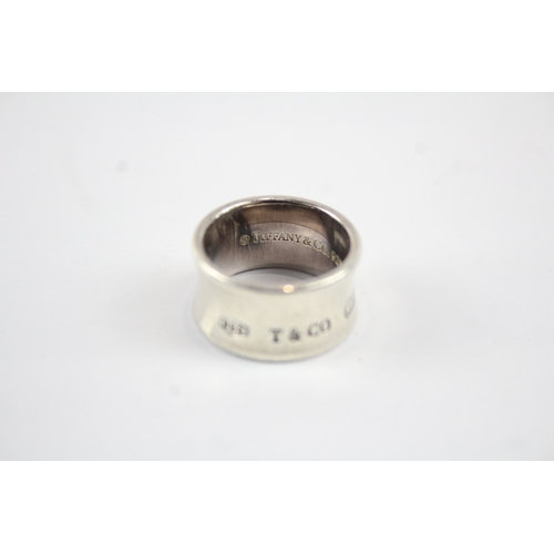 302 - Tiffany & Co Sterling Silver Concave Wide Band Ring 12g