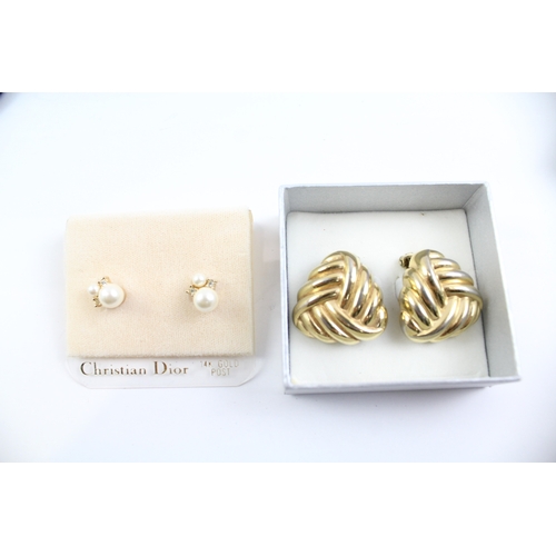 306 - Collection of Christian Dior Earrings inc. Simulated Pearl, Clip On x 2 19g