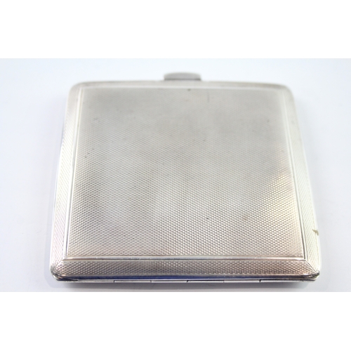 316 - Vintage 1955 Birmingham Sterling Silver Cigarette Case w/ Floral Engraving (84g)