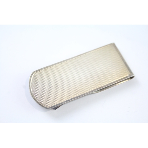 319 - Vintage Alfred DUNHILL 1970 Birmingham Sterling Silver Gents Money Clip (19g)