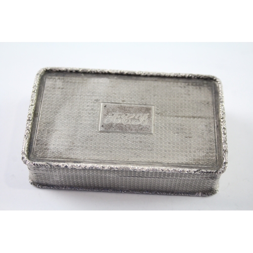 336 - Vintage 1929 Birmingham Sterling Silver Tobacciana Snuff Box (74g)