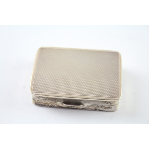 344 - Vintage Hallmarked 1964 Birmingham Sterling Silver Engine Turned Snuff Box (36g)