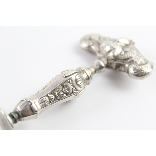 362 - Antique / Vintage .800 Continental Silver Pocket Corkscrew (59g)