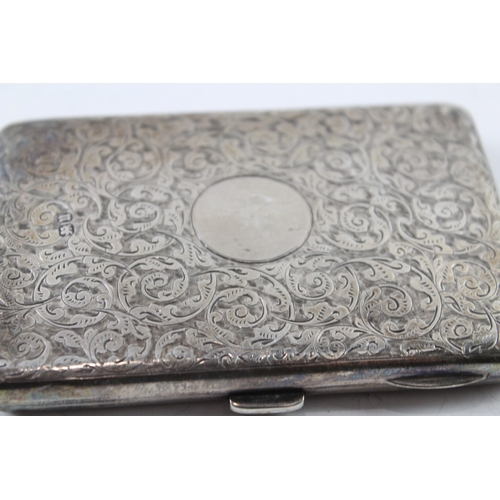 368 - Antique Victorian 1887 Birmingham Sterling Silver Card Case (85g)