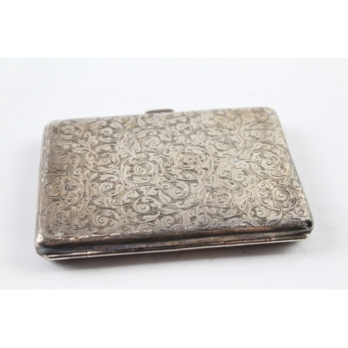 368 - Antique Victorian 1887 Birmingham Sterling Silver Card Case (85g)