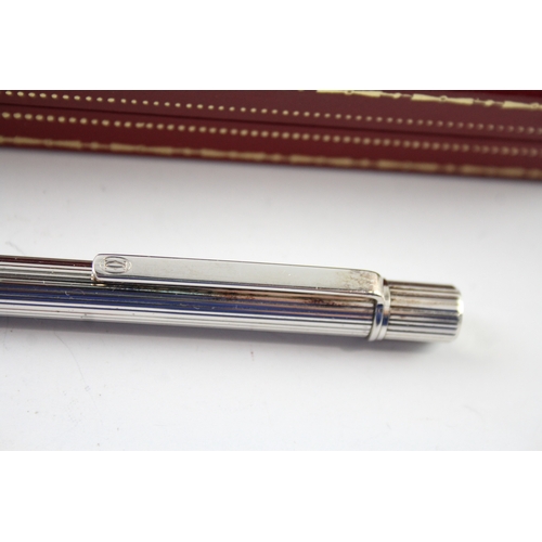 445 - Must De Cartier Polished Steel Ballpoint Pen / Biro WRITING Original Box 098382