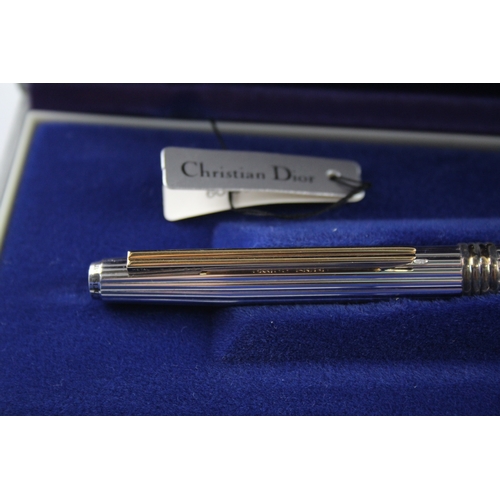 452 - Vintage CHRISTIAN DIOR .925 Sterling Silver Fineliner Pen Original Box 37g