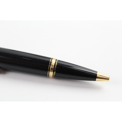 458 - Montblanc Boheme Black Ballpoint Pen / Biro WRITING Gold Plated Banding