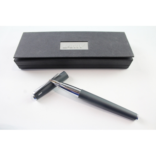 459 - Lamy Studio Grey Cased Fountain Pen w/ 14ct White Gold Nib WRITING Boxed