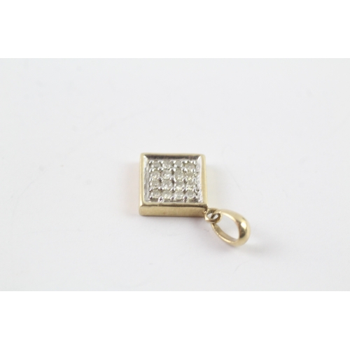 227 - 14ct gold diamond set pendant