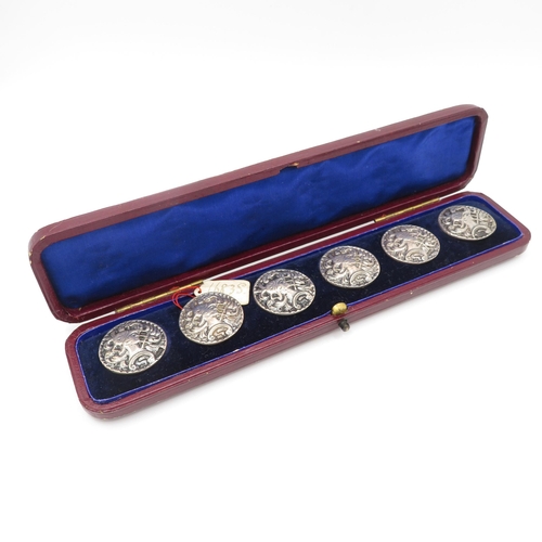 334 - Collection of Silver Buttons in Box