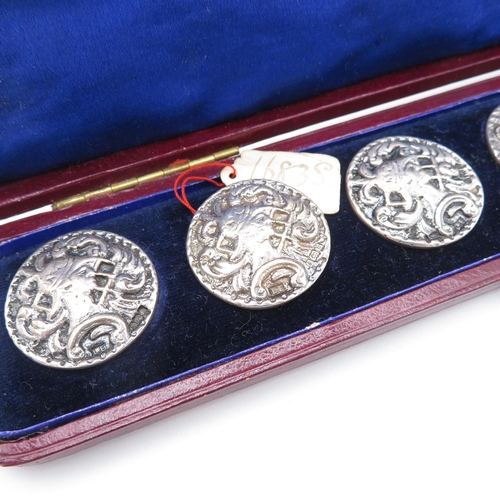 334 - Collection of Silver Buttons in Box