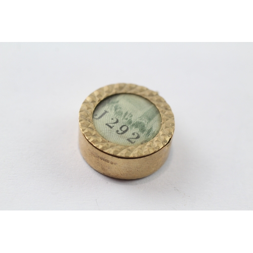 106 - 9ct gold vintage money note charm