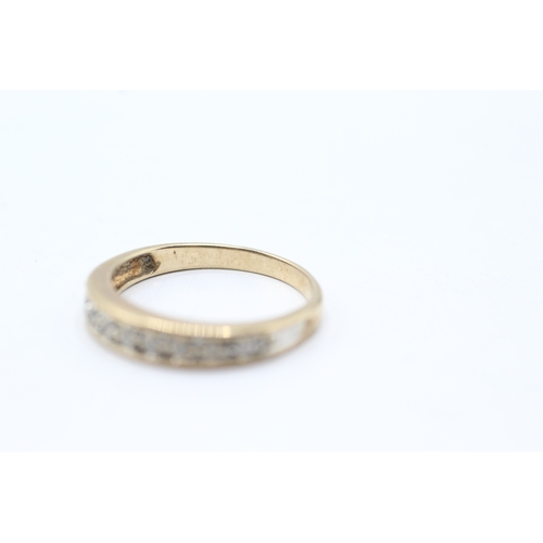 107 - 9ct gold and diamond set ring (2.2g) Size O