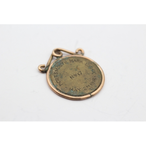 197 - 9ct gold antique coin pendant (5.1g)