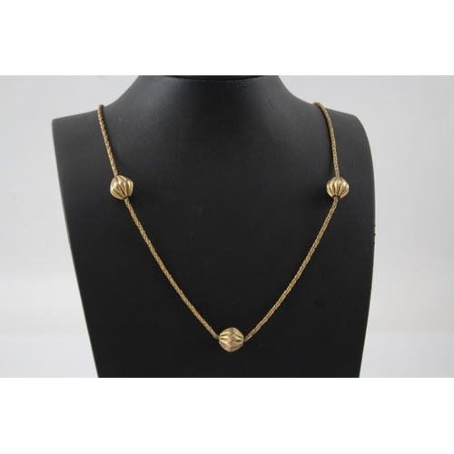 268 - Grosse Gold Tone Necklace w/ Stations 19g