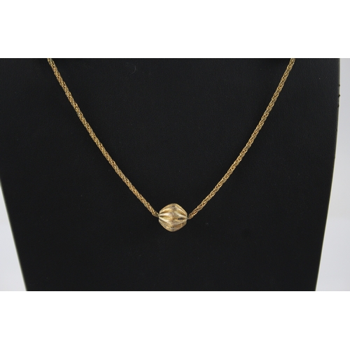 268 - Grosse Gold Tone Necklace w/ Stations 19g