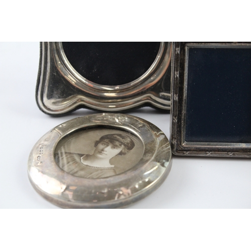 331 - 6 x Antique / Vintage .925 Sterling Silver Small Photograph Frames (295g)